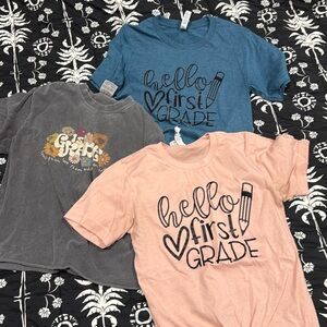 FIRST GRADE TEACHER T-SHIRTS BUNDLE of 3